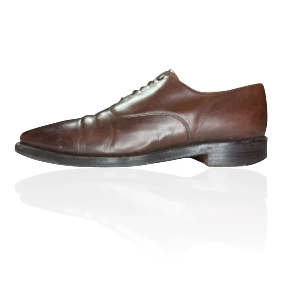 Cheaney Perry Brown Leather Cap‎ Toe Oxford Shoes US 10 / UK 9 Made In England